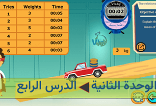 استنتاج العلاقة بين كتلة الأجسام وسرعتها